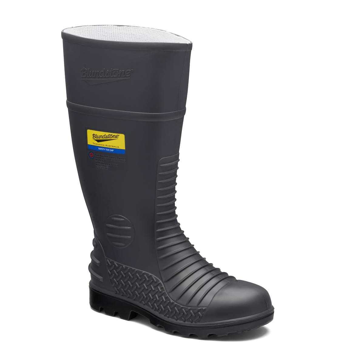 Blundstone Grey Safety Gumboot Front View