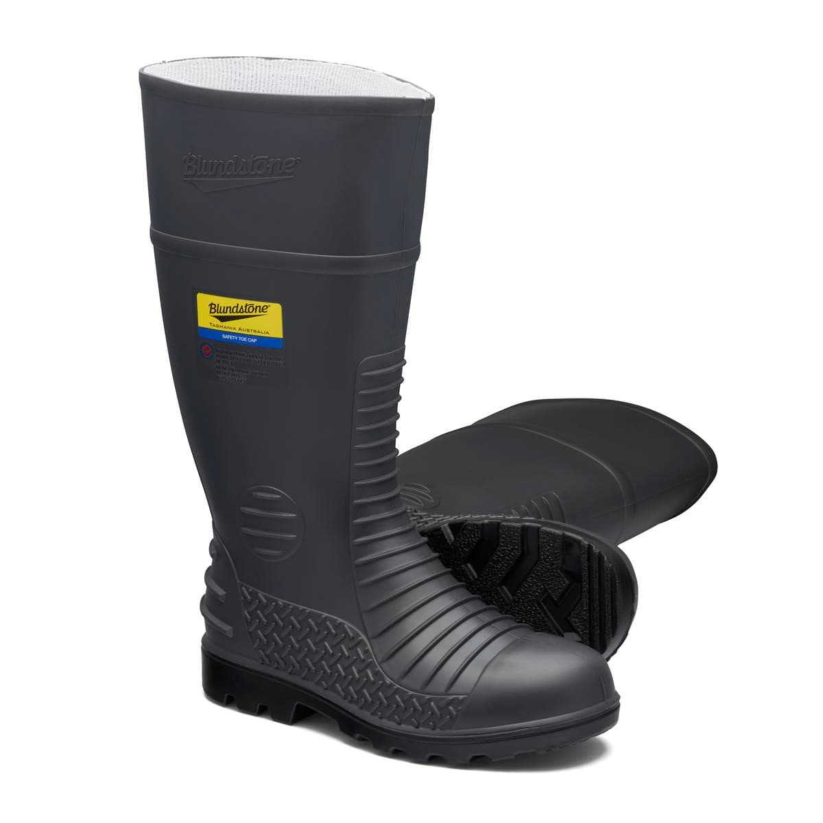 Blundstone Grey Safety Gumboot with Insole