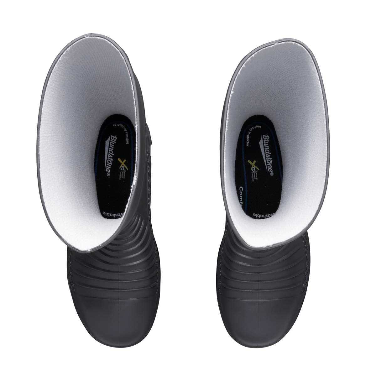 Blundstone Grey Safety Gumboots top view