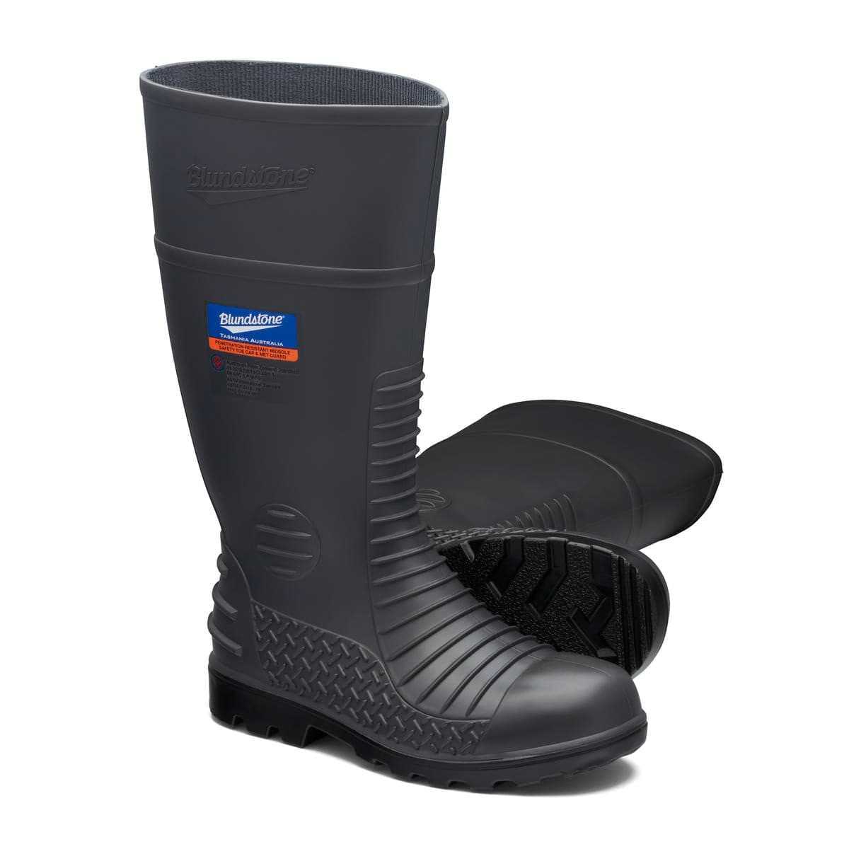 Blundstone Grey Safety Gumboot Pair