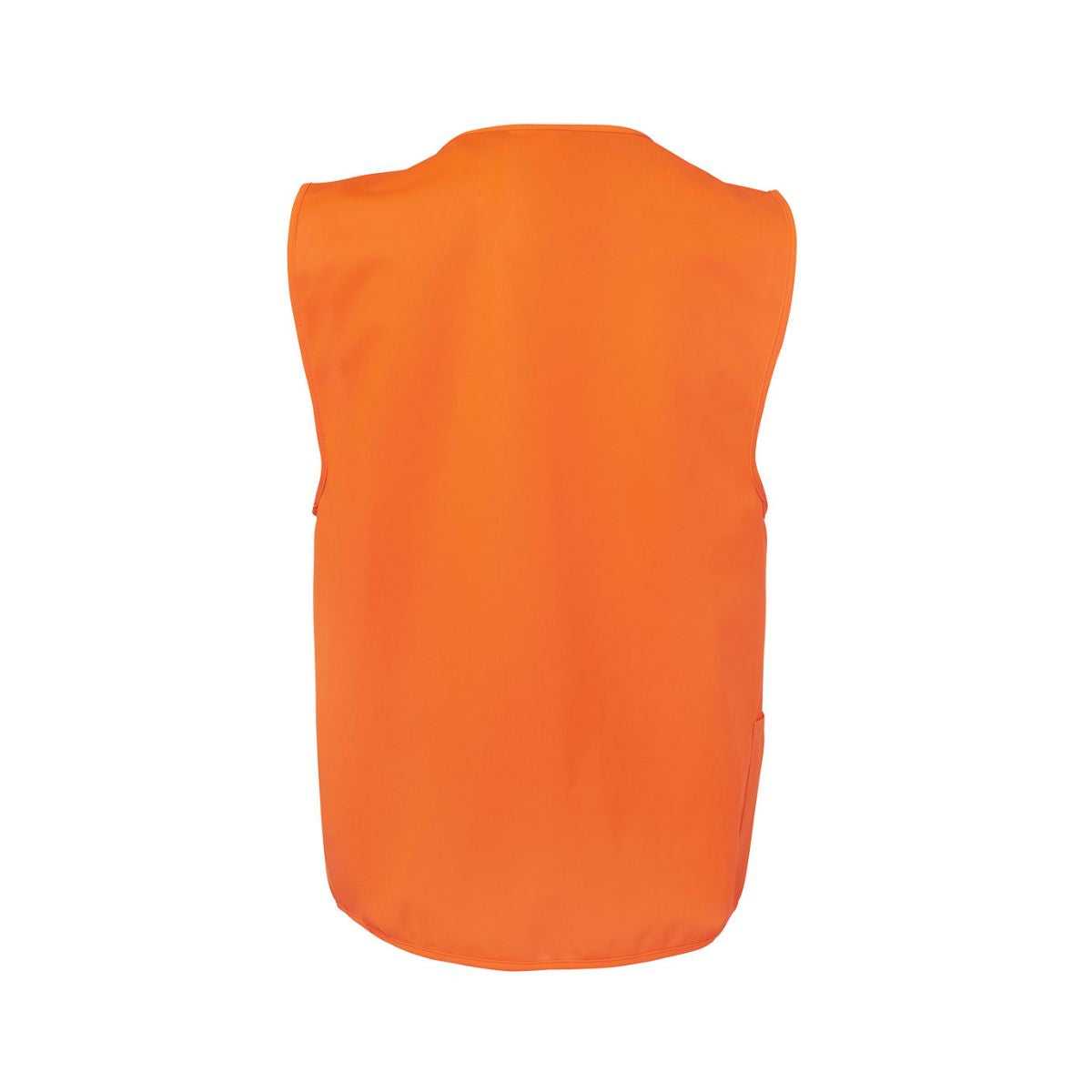 JB's Hi Vis Zip Safety Vest 6HVSZ in Orange, rear view