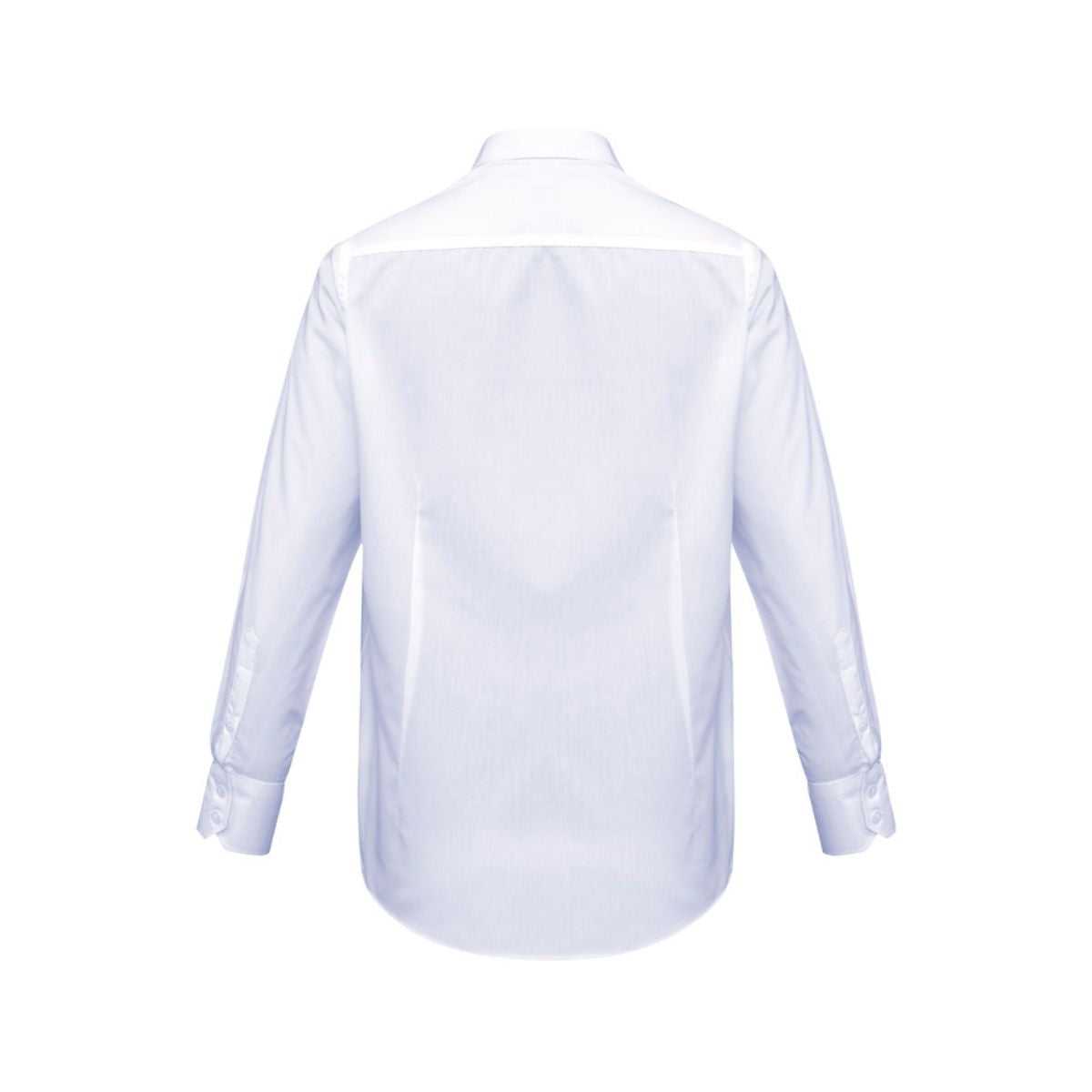 Biz Corporates Men's Metro Long Sleeve Shirt SH714 in White, rear view