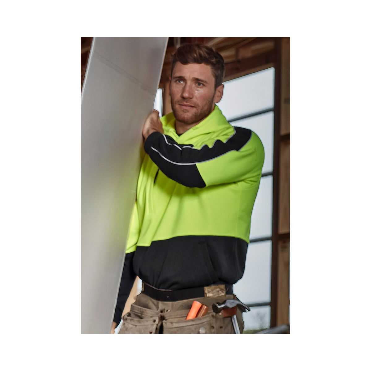Syzmik hi-vis pullover hoodie front view