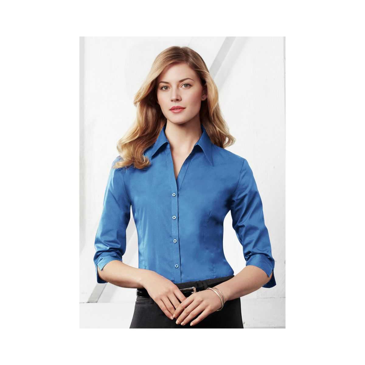 Biz Corporates Metro 3/4 sleeve shirt LB7300 front view