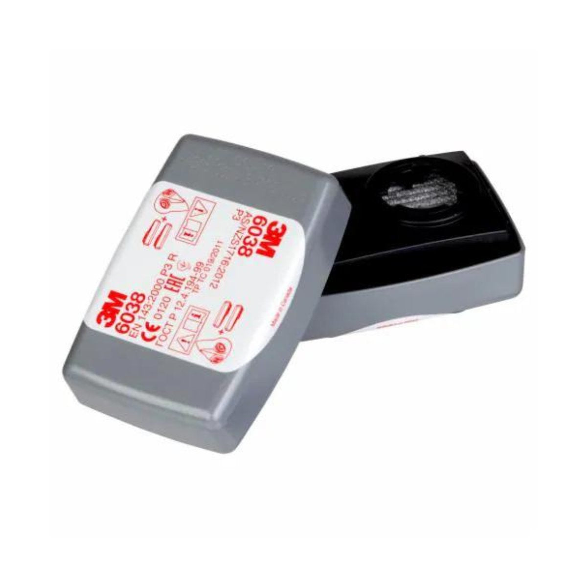 3M™ Particulate Filter P2/P3 HF, with Nuisance Level Organic Vapour/Acid Gas Relief, 6038 (Pack of 1 pair)