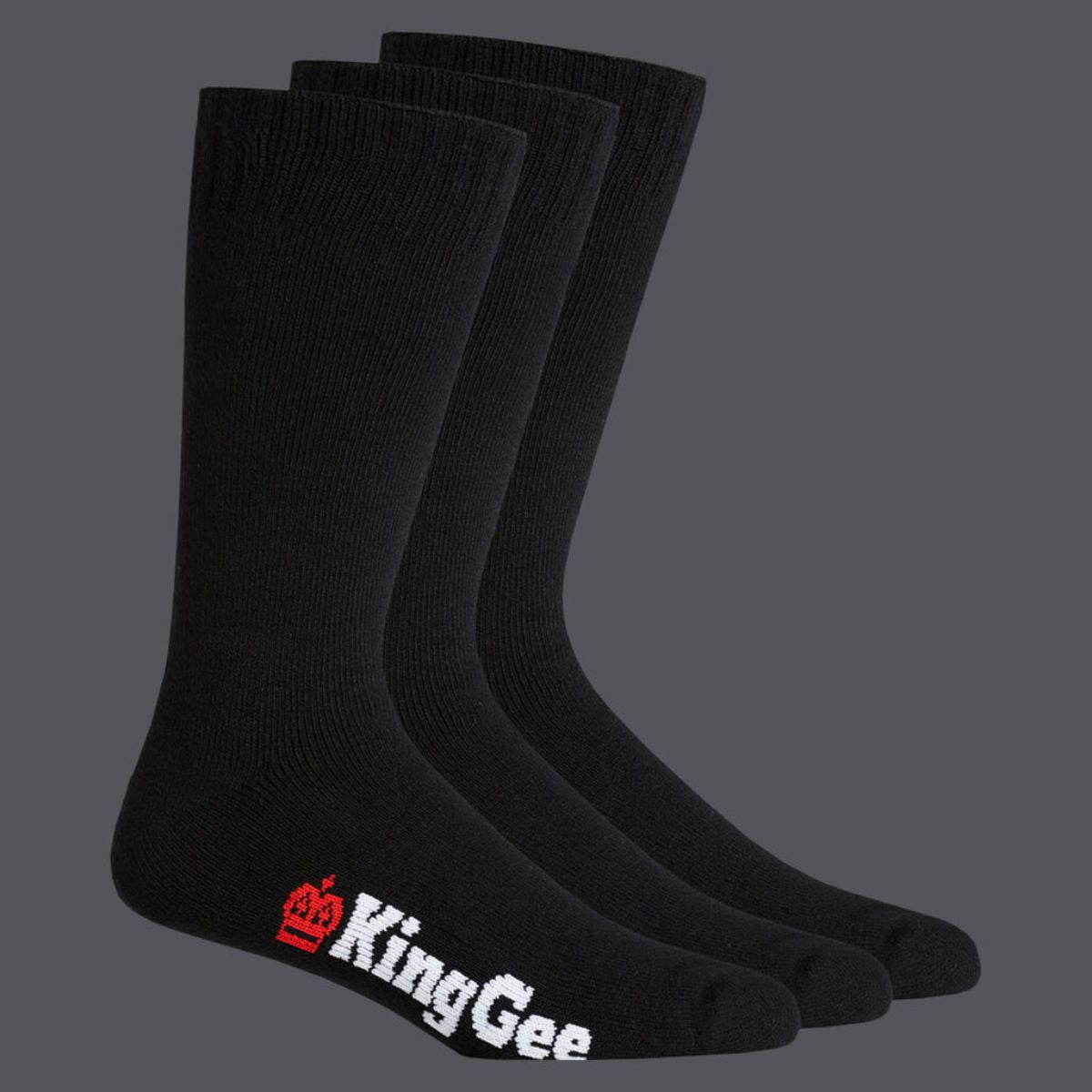 KingGee Men's Bamboo Crew Work Sock K09230 (Pack of 3)