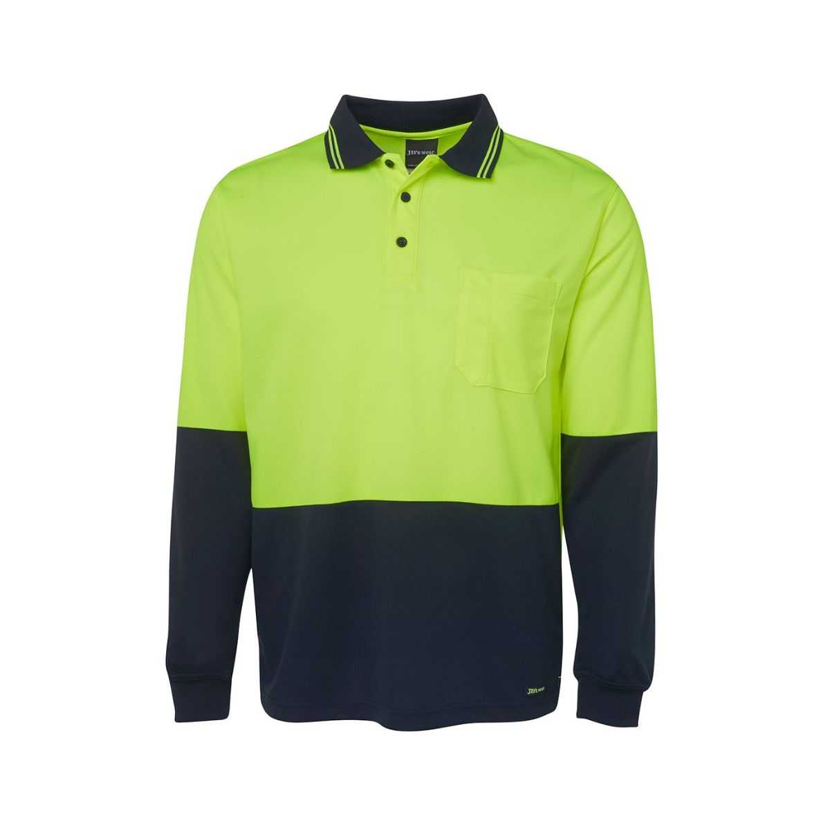 Hi Vis Traditional LS polo sizing chart