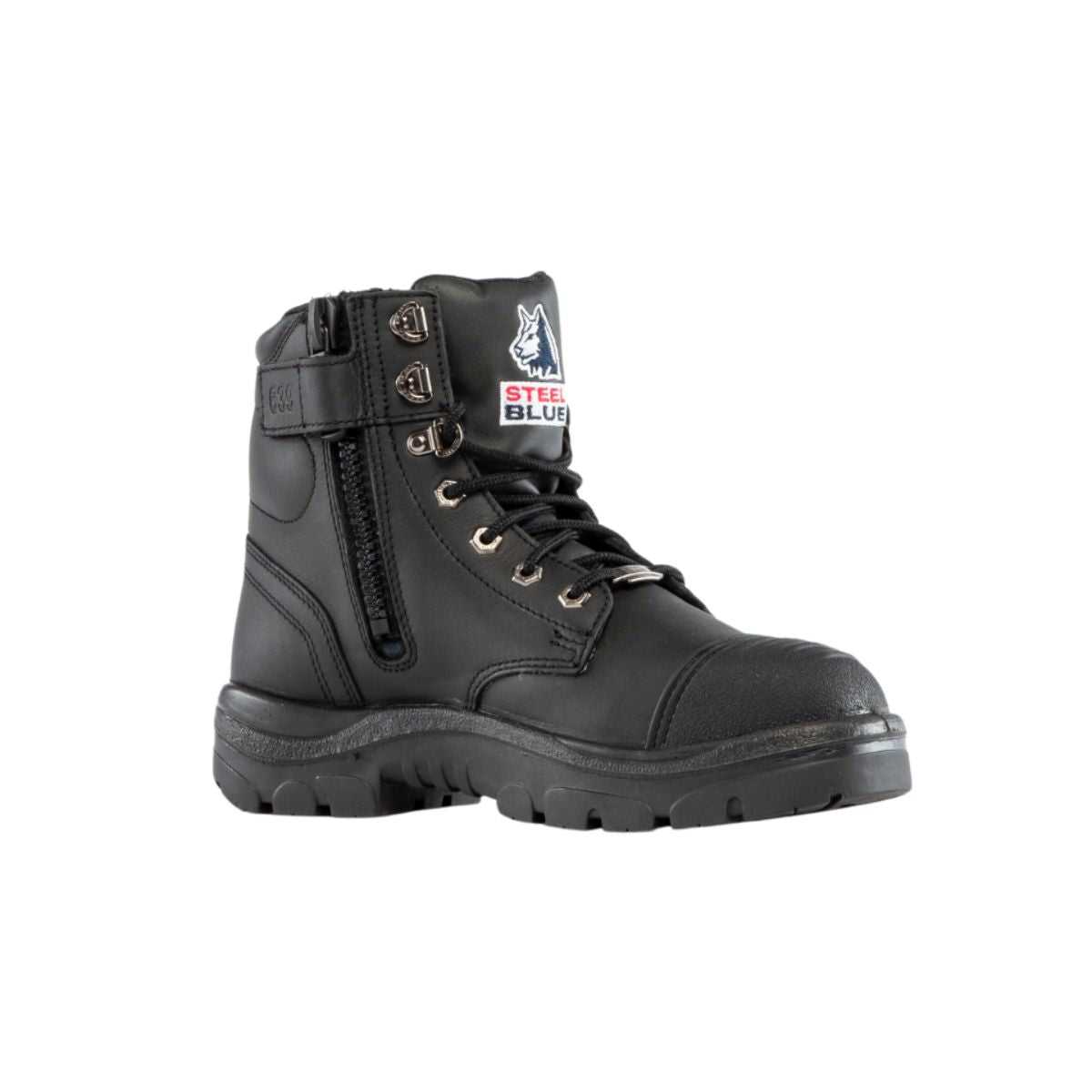 Steel Blue Argyle waterproof boot side view