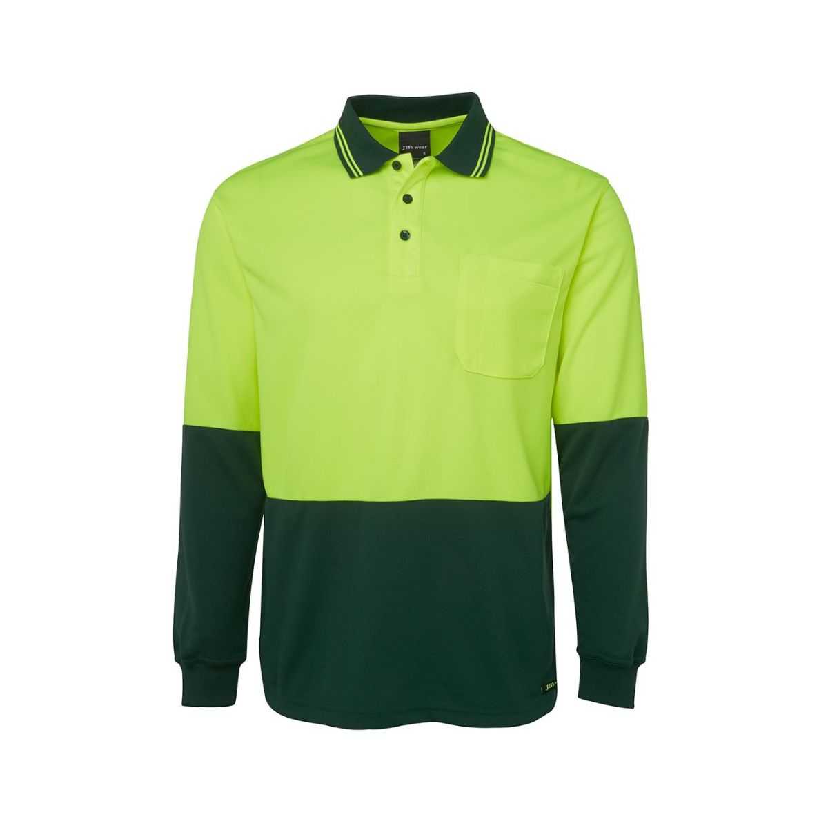 Hi Vis Traditional LS polo fabric detail