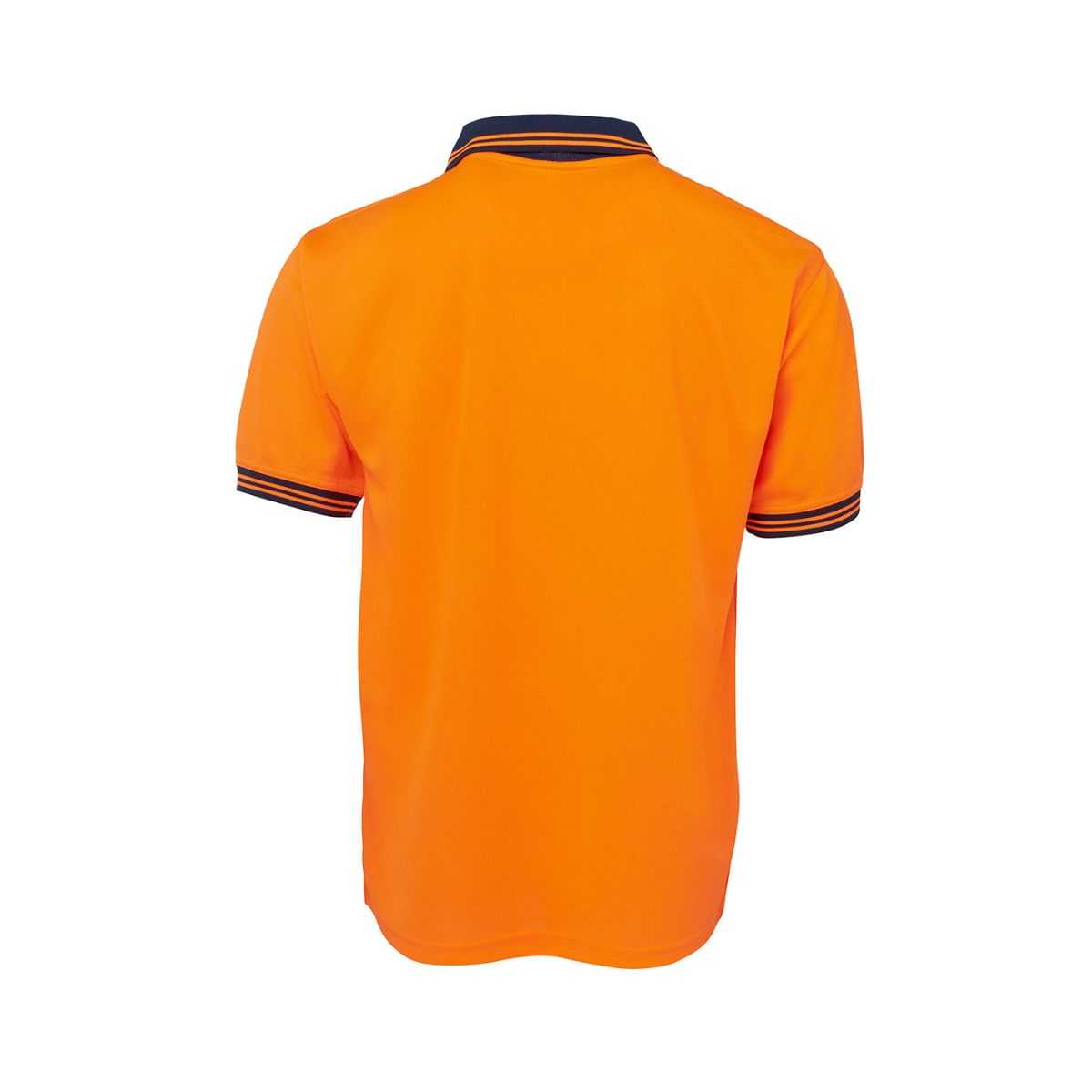 Hi Vis Traditional Short Sleeve Polo Shirt 6HVPS in Orange/Navy, additional view