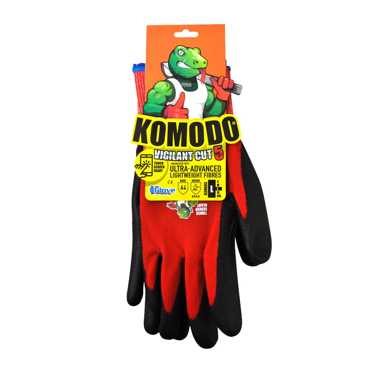 TGC KOMODO® Vigilant® Cut 5 Gloves packaging