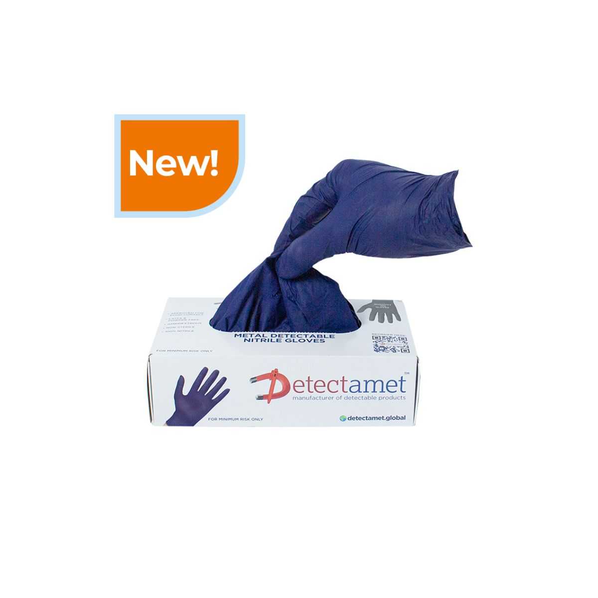 Metal detectable nitrile gloves packaging
