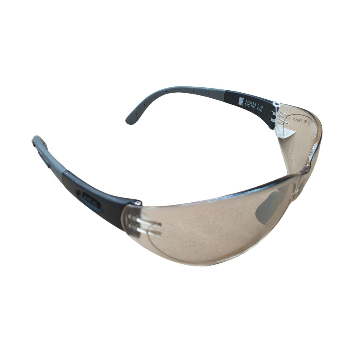 MSA Arctic Gold Safety Glasses side view