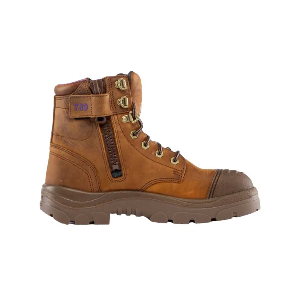 Steel Blue Women's Argyle safety boot side view