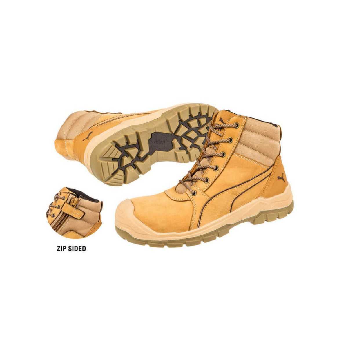 Puma Tornado safety boot upper stitching detail