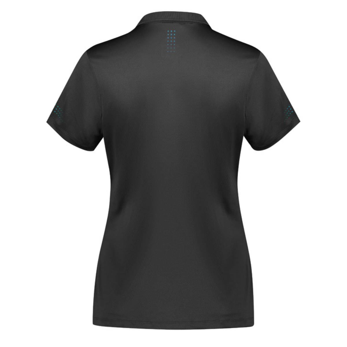 Back view of Women's Balance Polo Shirt in black