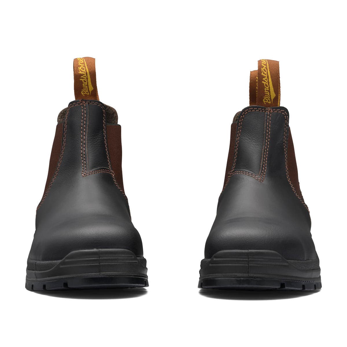 Blundstone Brown Safety Boots Front View