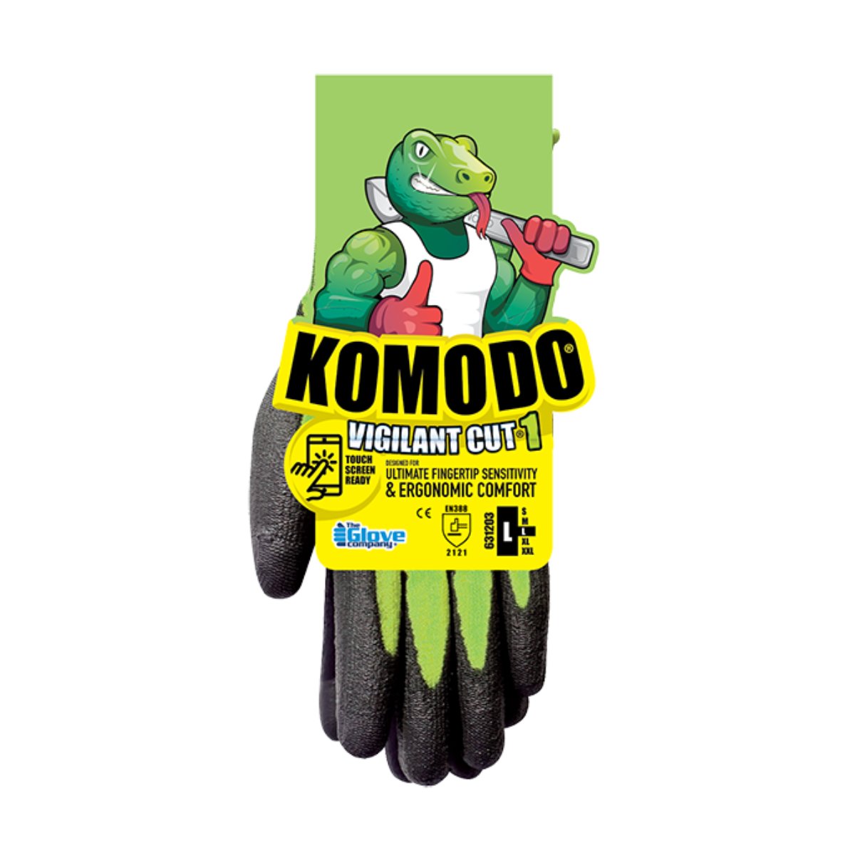 TGC KOMODO Vigilant Cut 1 Gloves packaging