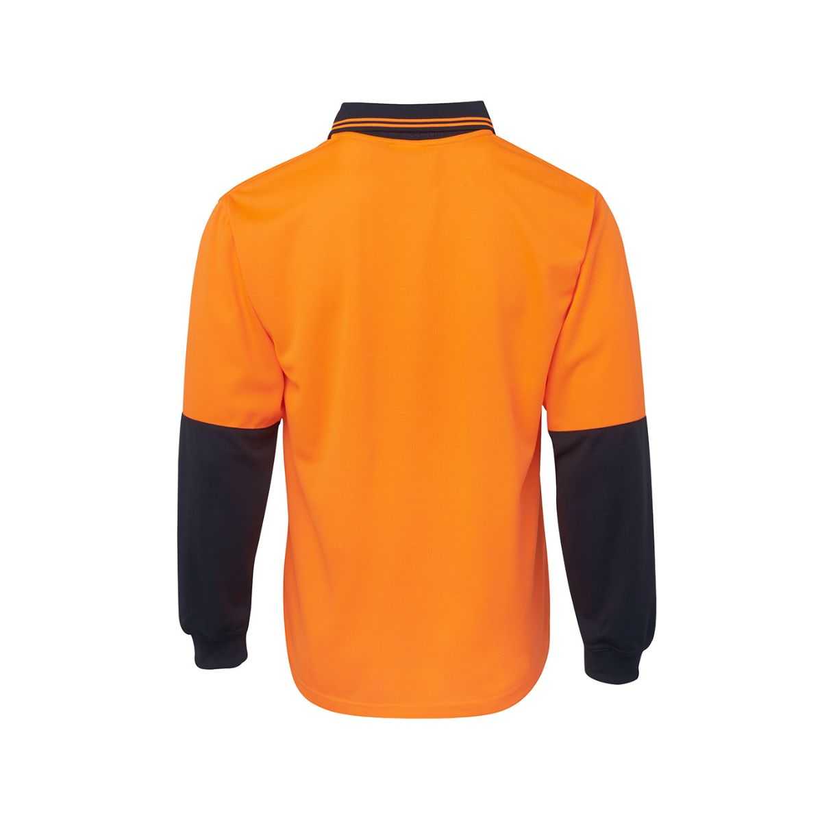 Hi Vis Traditional Long Sleeve Polo Shirt 6HVPL in Orange/Navy, additional view