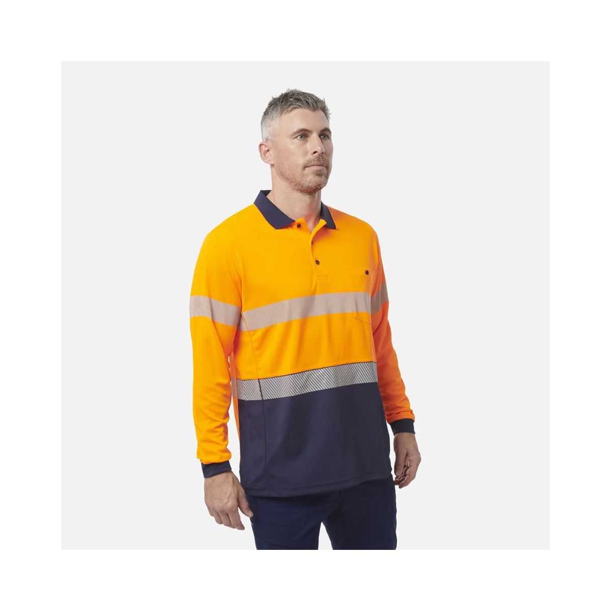 KingGee Workcool LS polo K54225 back view