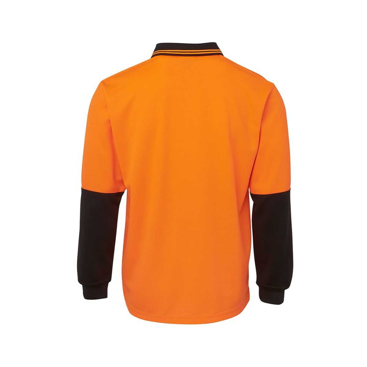Hi Vis Traditional Long Sleeve Polo Shirt 6HVPL in Orange/Black, additional view