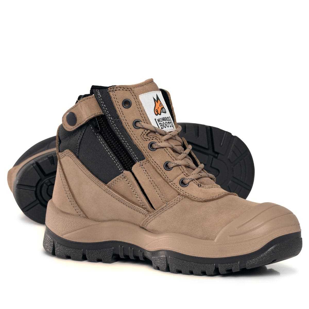 Mongrel Stone ZipSider Boot with Scuff Cap