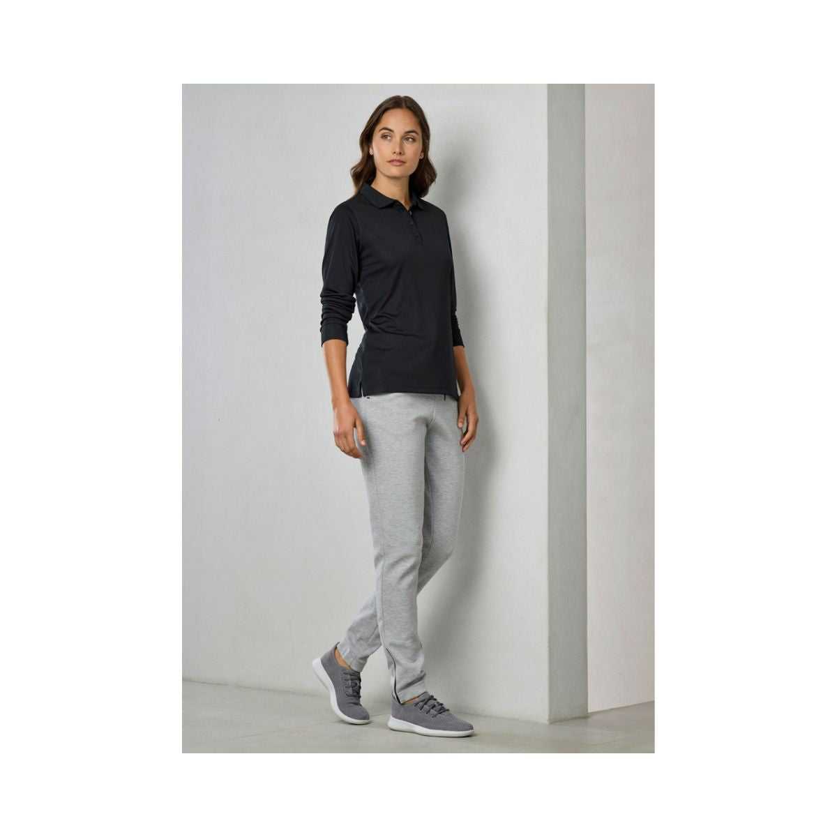 Biz Collection Women's Action Long Sleeve Polo P206LL