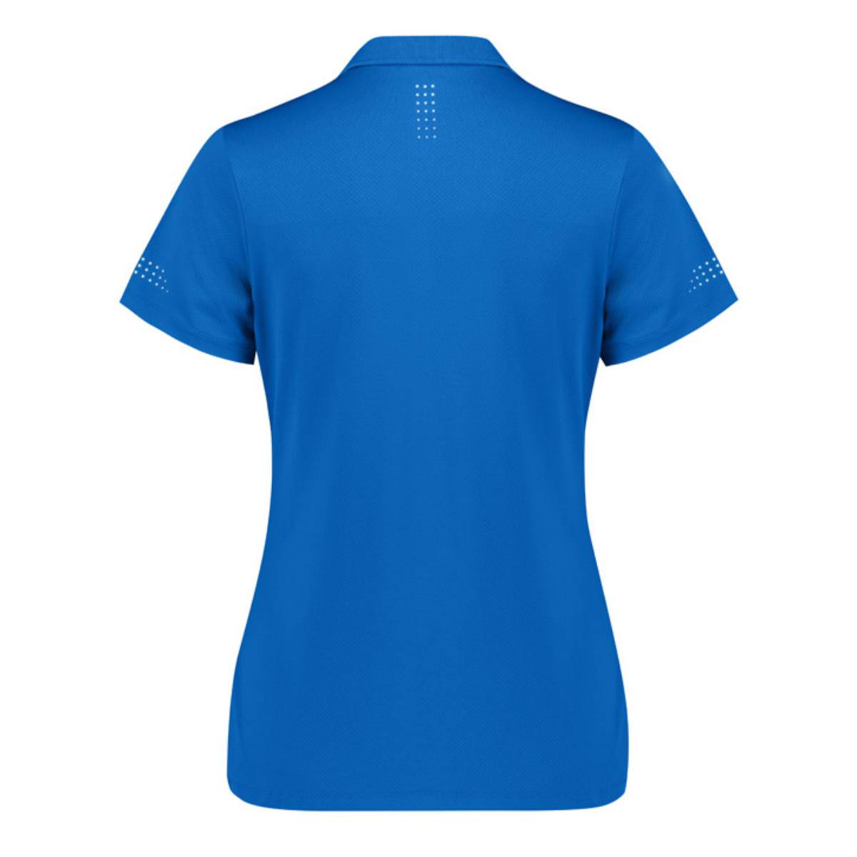 Back view of Women's Balance Polo Shirt in blue