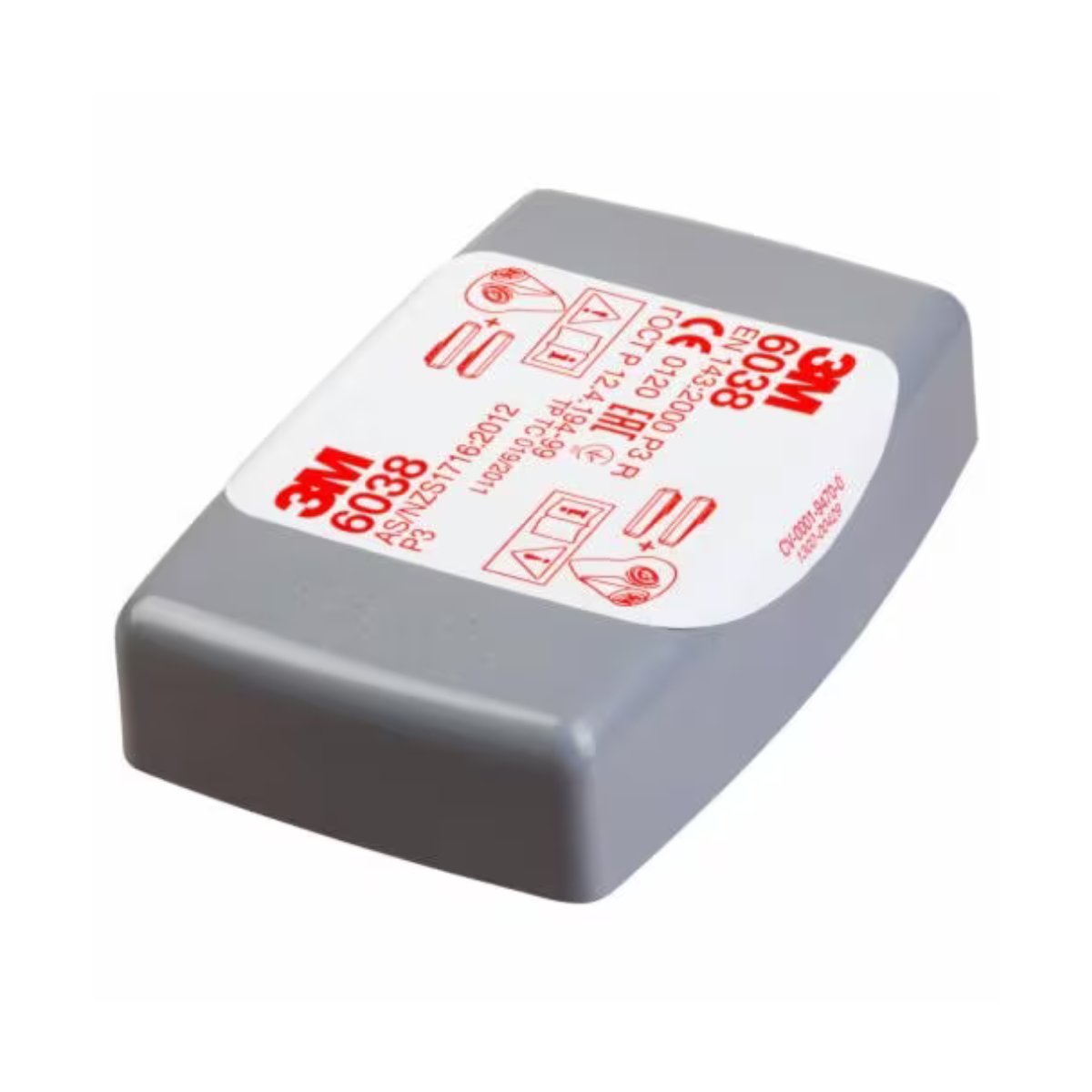 3M™ Particulate Filter P2/P3 HF, with Nuisance Level Organic Vapour/Acid Gas Relief, 6038 (Pack of 1 pair)