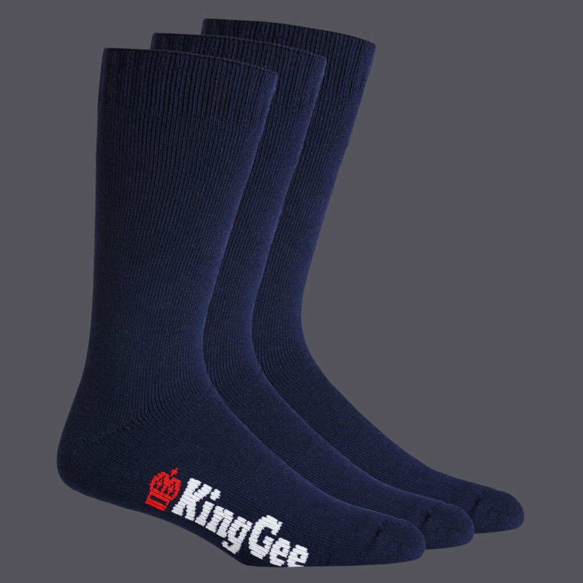 KingGee Men's Bamboo Crew Work Sock K09230 (Pack of 3)