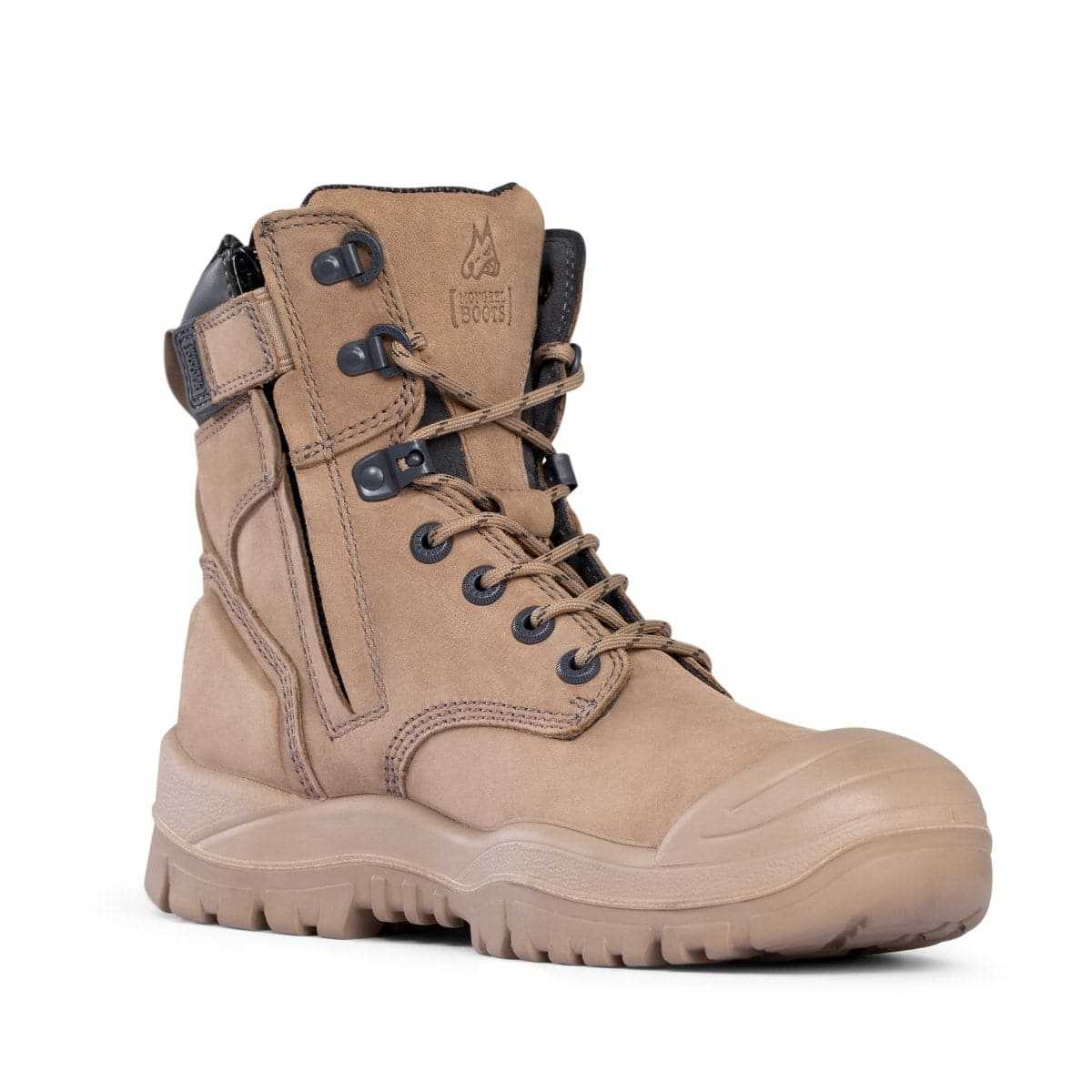 Mongrel Stone High Leg Zipsider Boot angled view