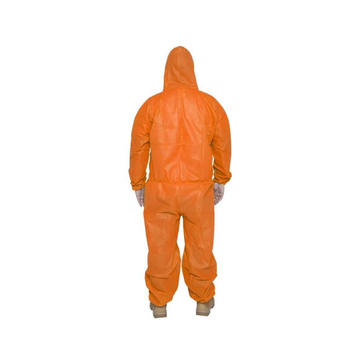 Disposable coverall orange SMS back view