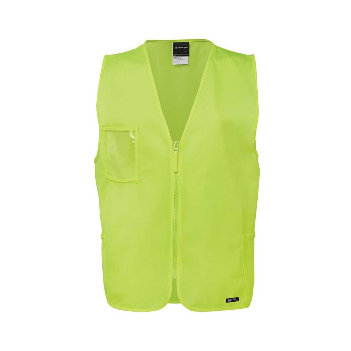 JB's zip safety vest 6HVSZ reflective tape detail