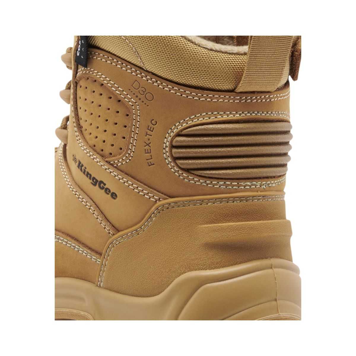 KingGee ONYX boot wheat toe cap detail