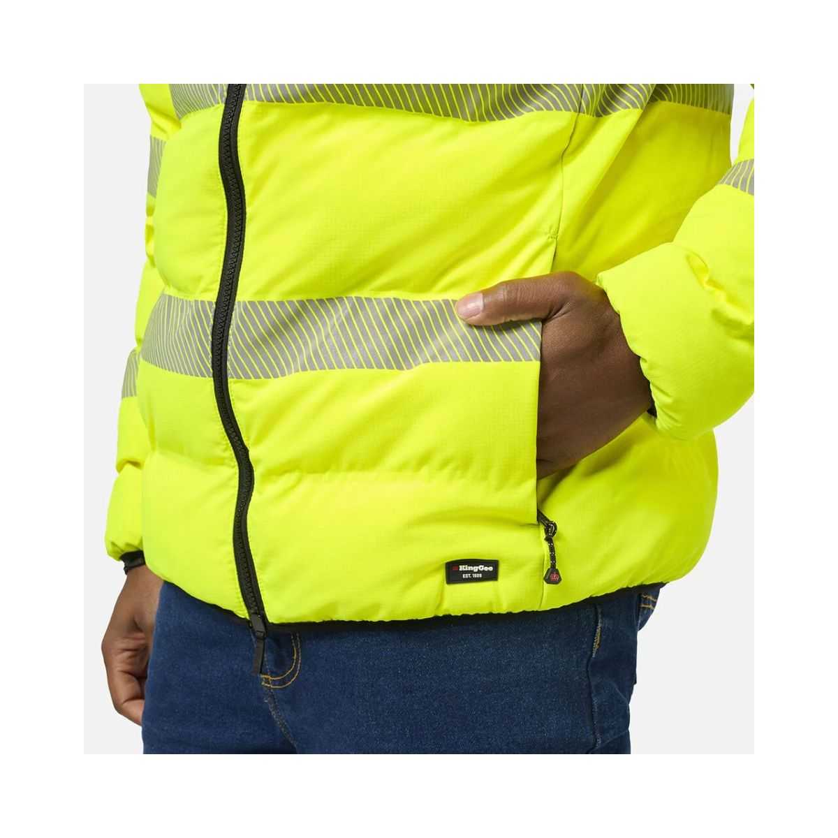 KingGee puffer jacket K55011 pocket detail