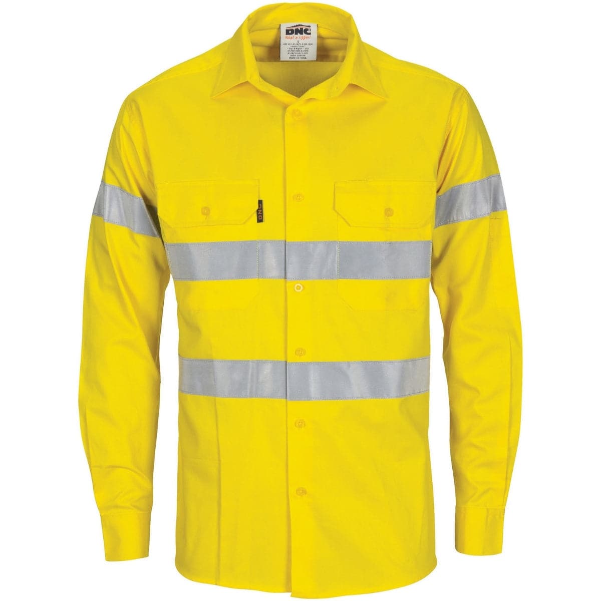 DNC HiVis Cool-Breeze Cotton Shirt - Yellow