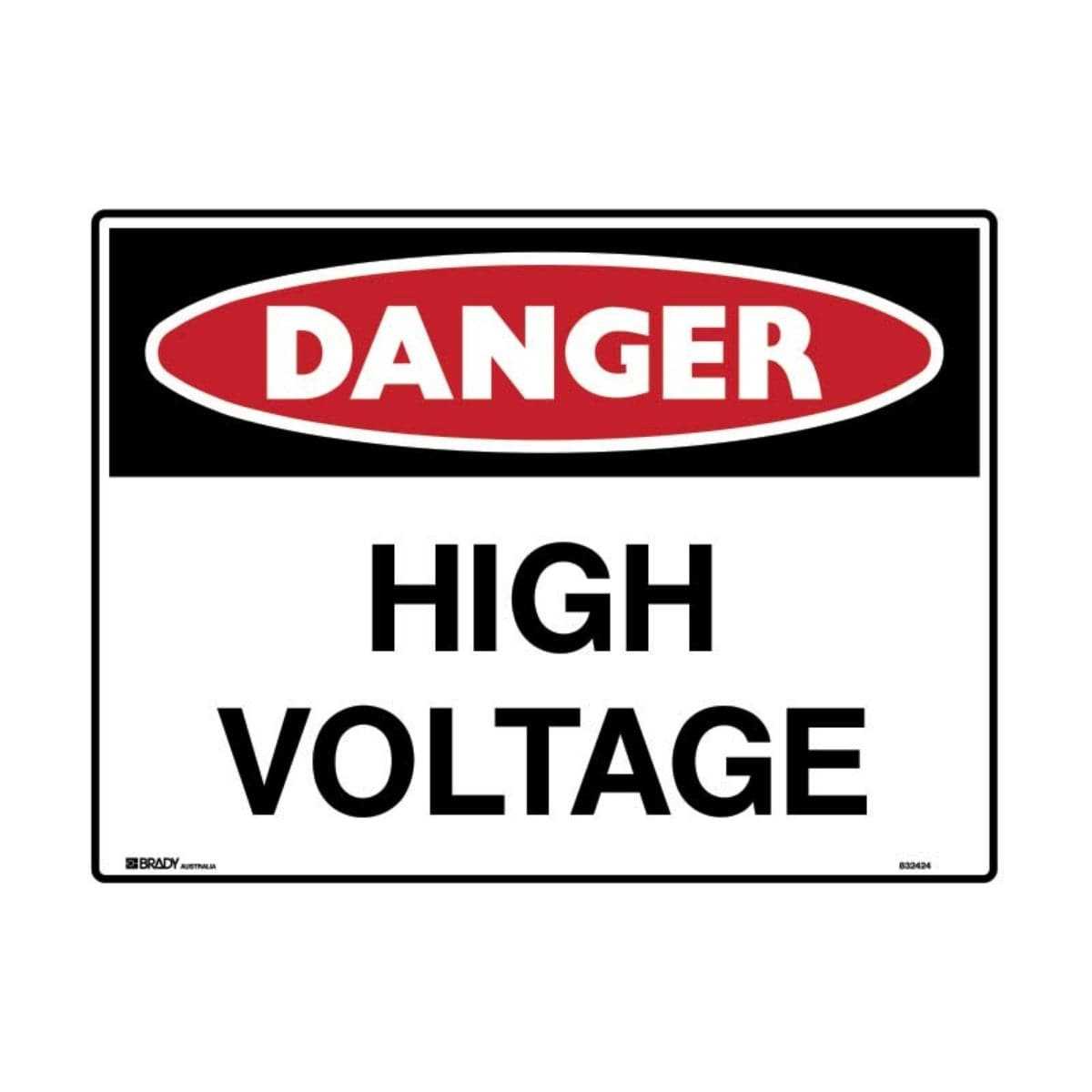 Danger High Voltage safety sign