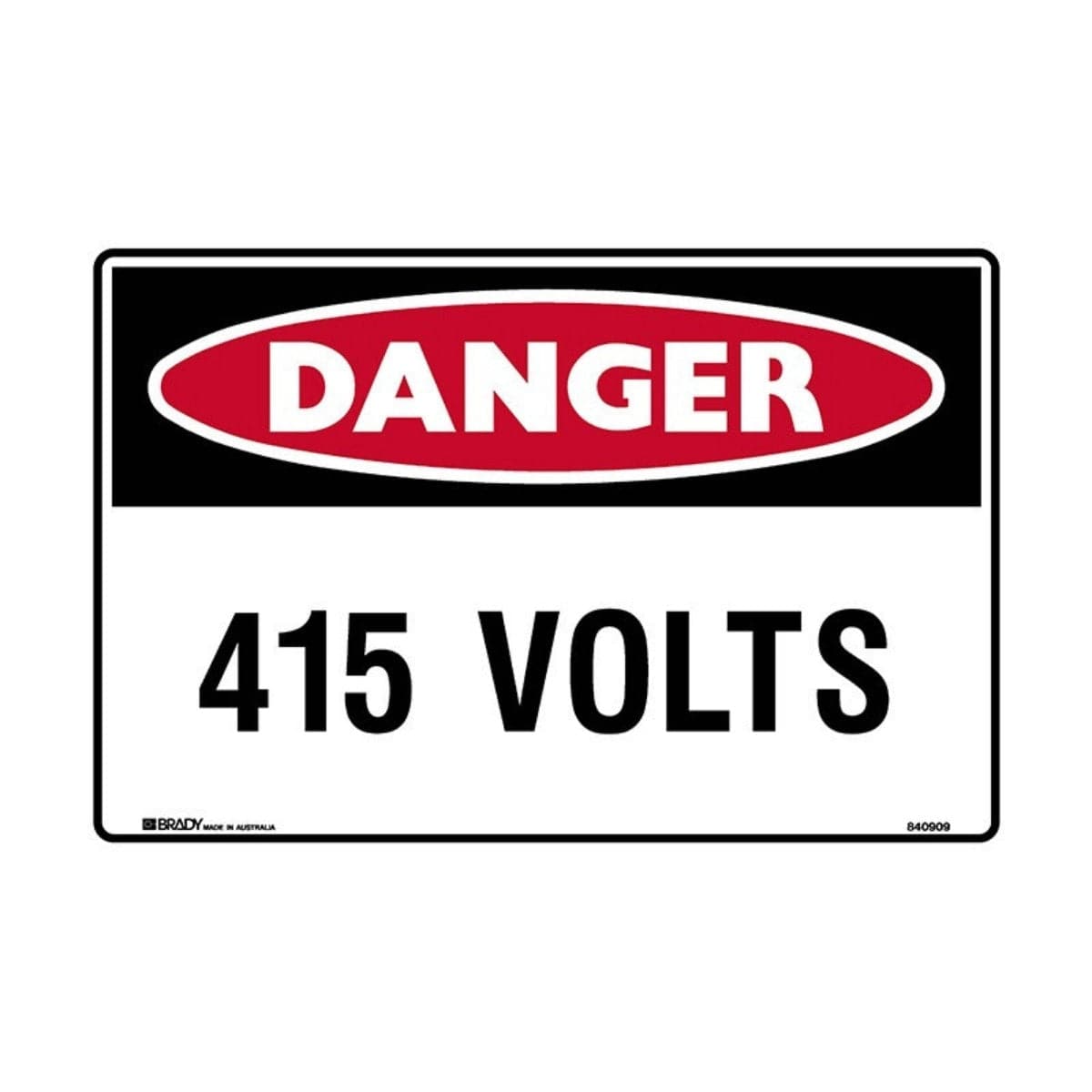 Danger 415 Volts 125 x 90 Self Adhesive Sign (Pack of 5)