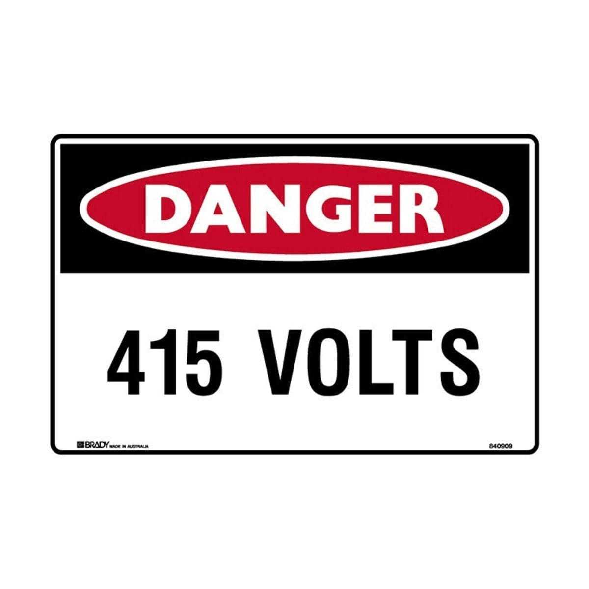 Danger 415 Volts Self Adhesive Sign