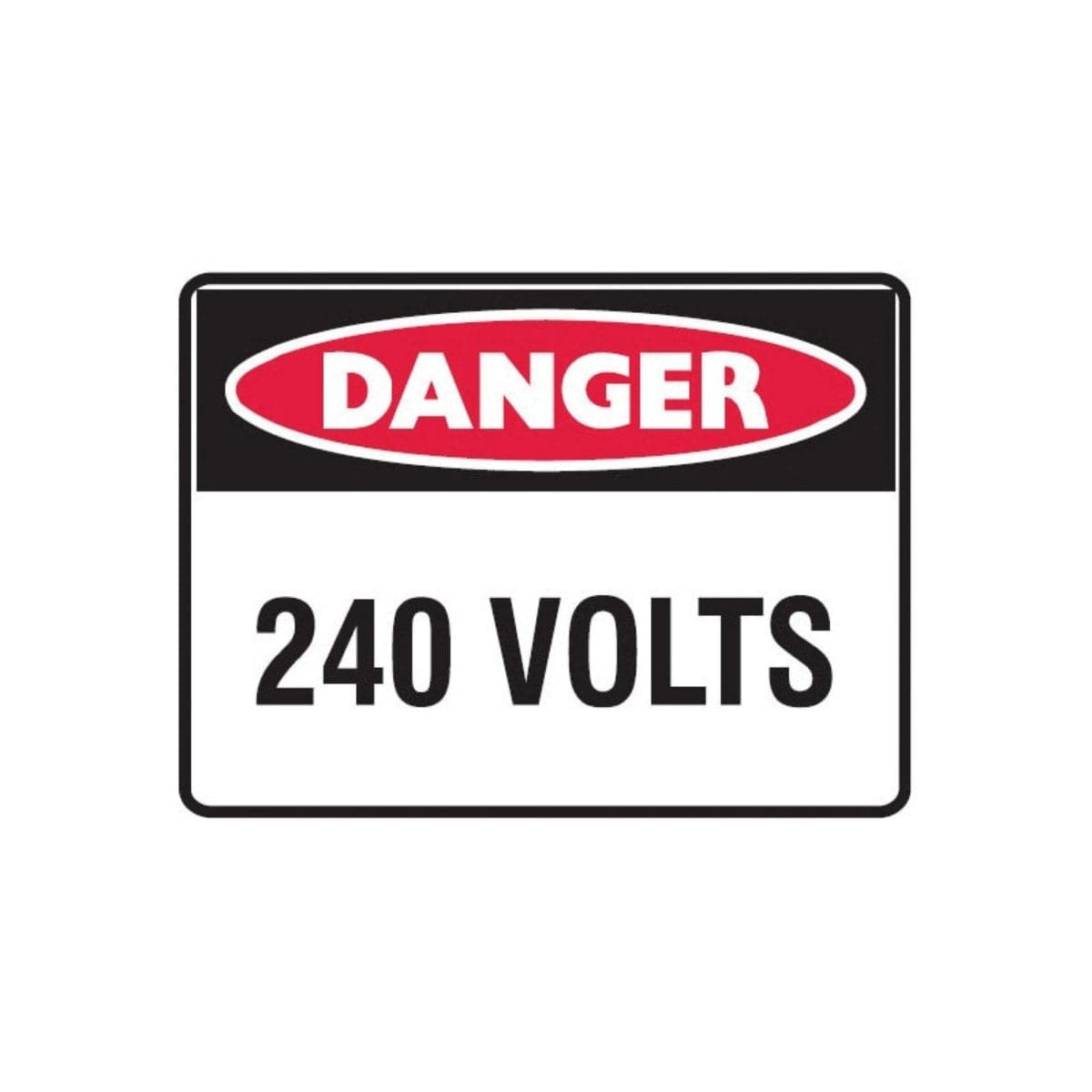 Danger 240 Volts 125 x 90 Self Adhesive Sign (Pack of 5)