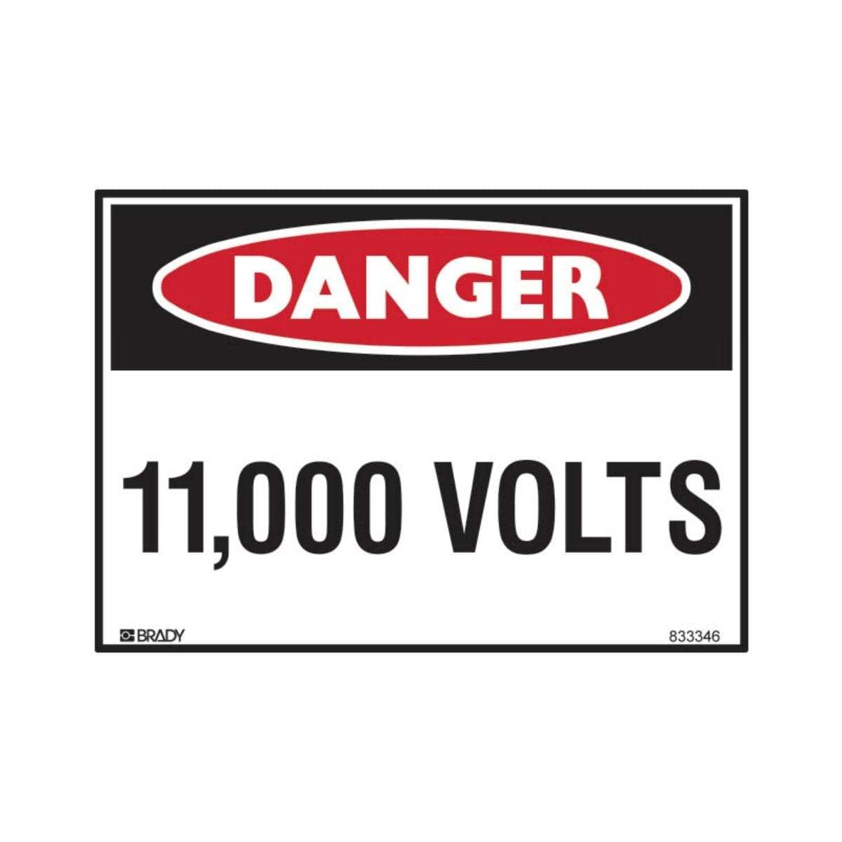 Danger 11,000 Volts safety sign