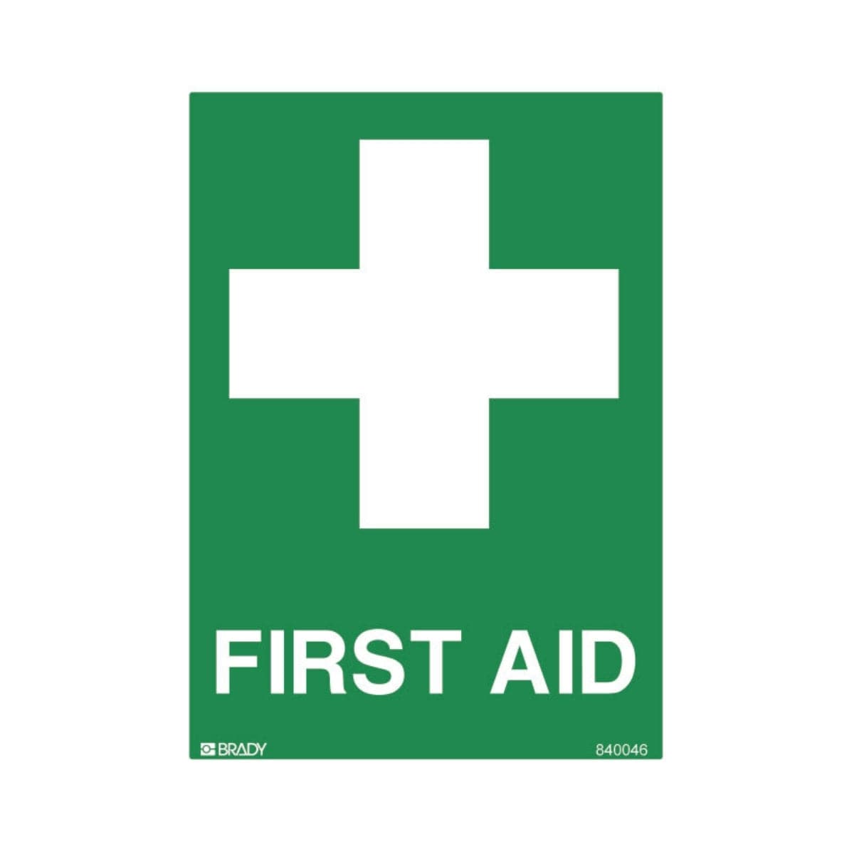 First Aid Sign with Cross
