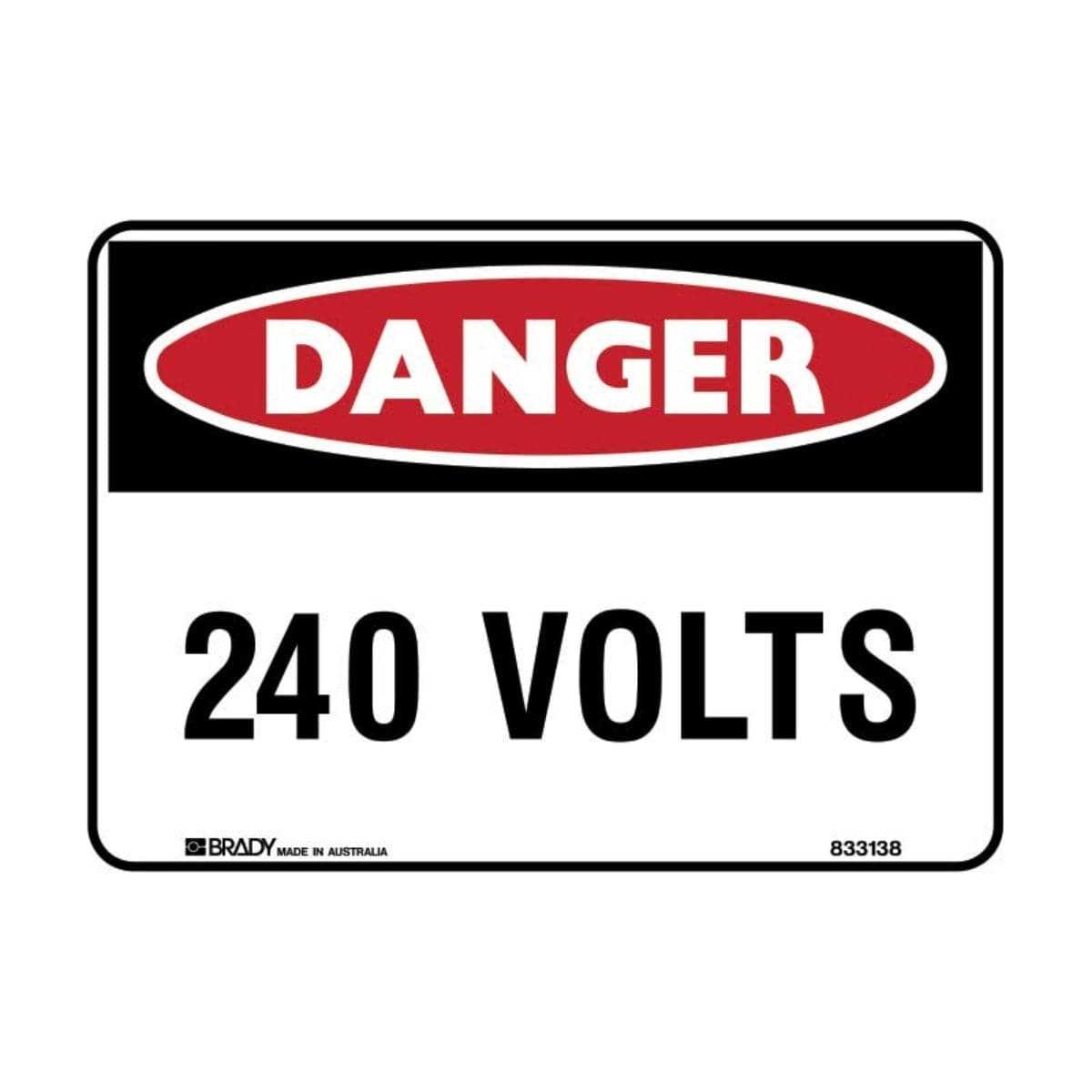 Danger 240 Volts safety sign