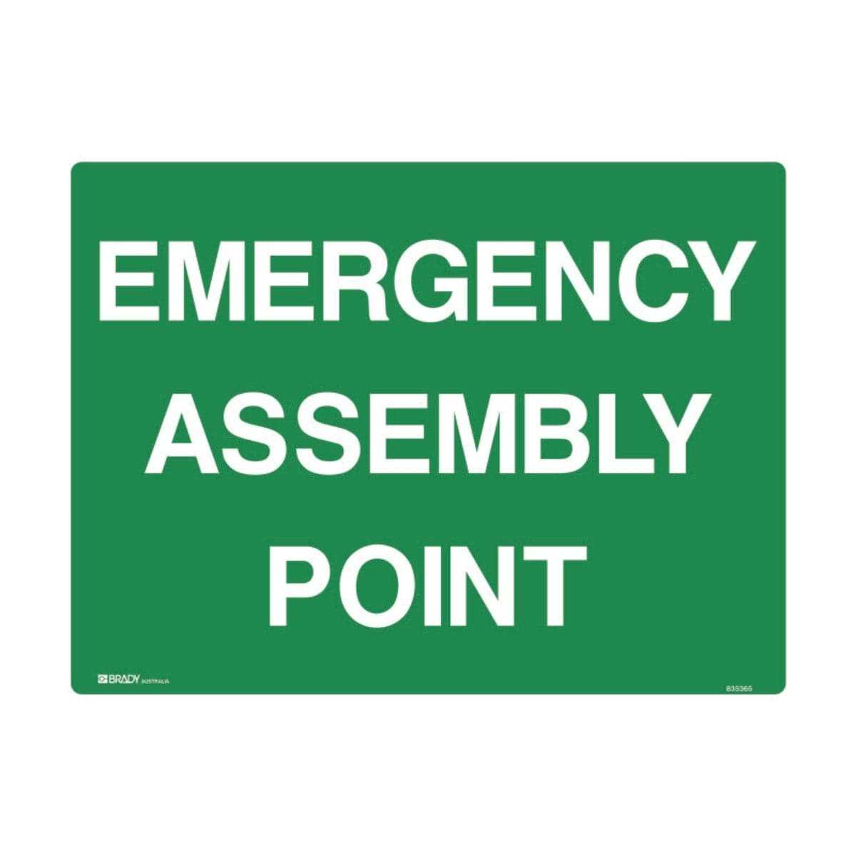 Emergency Assembly Point safety sign