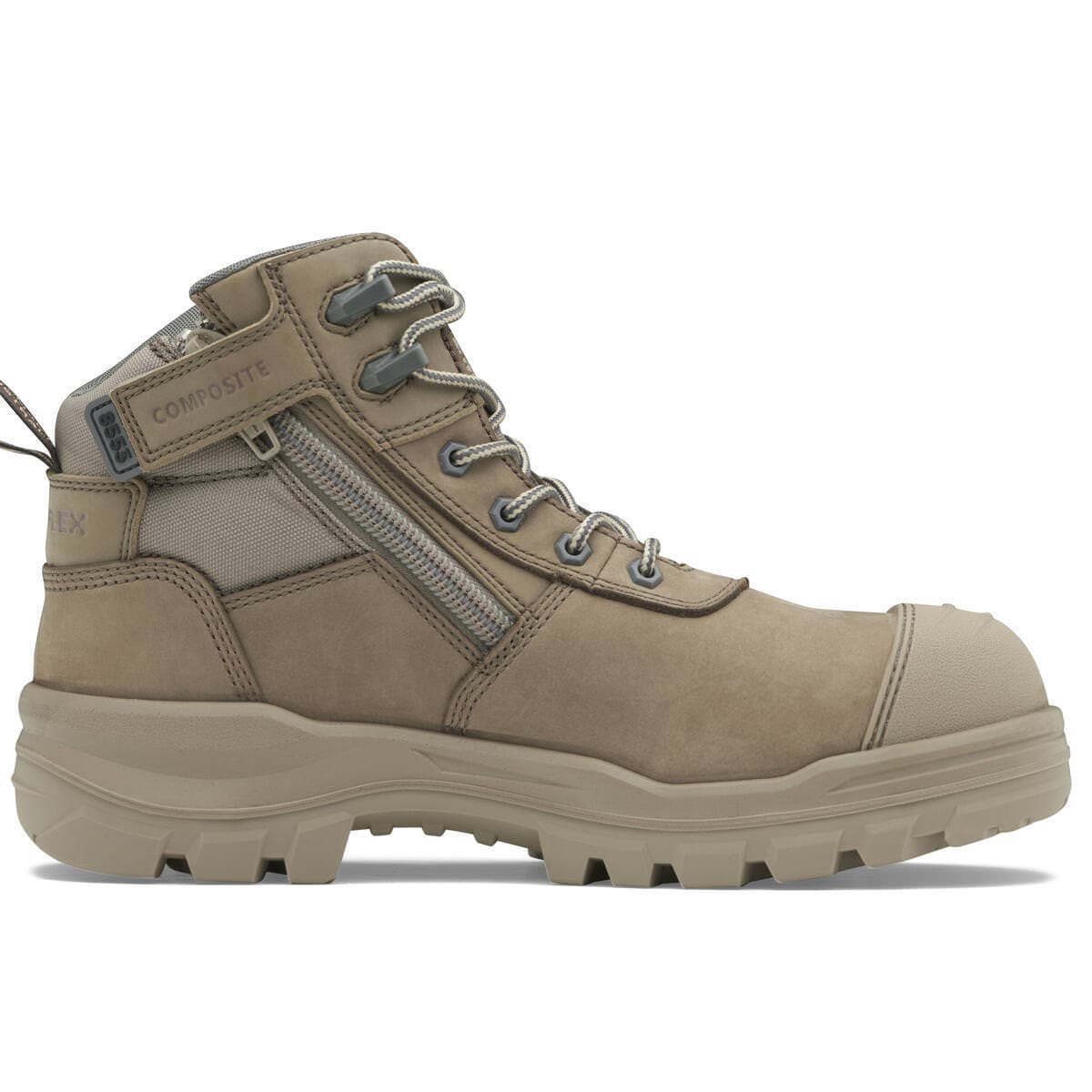 Blundstone Unisex Rotoflex Safety Boots - Stone Nubuck #8553