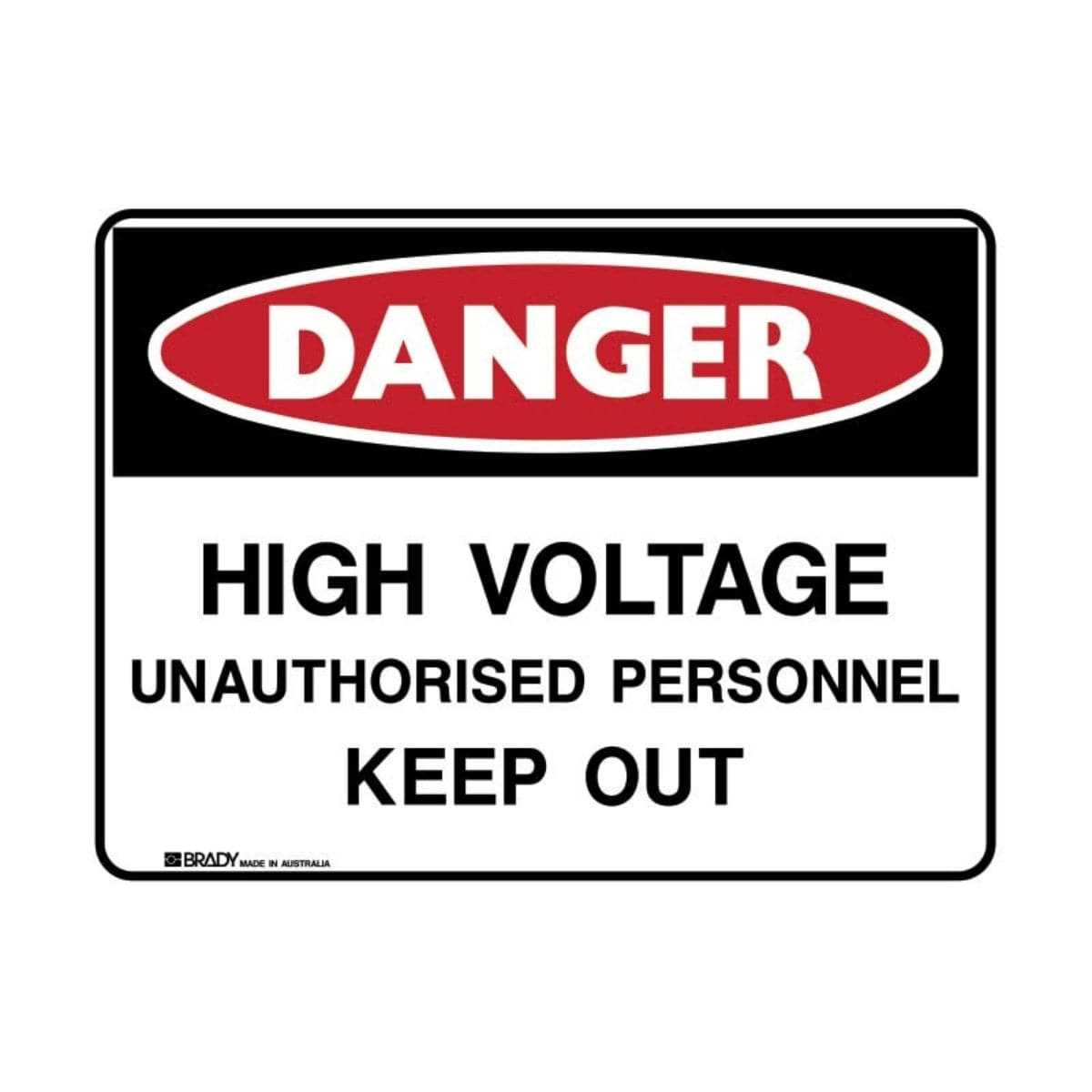 Danger High Voltage Safety Sign