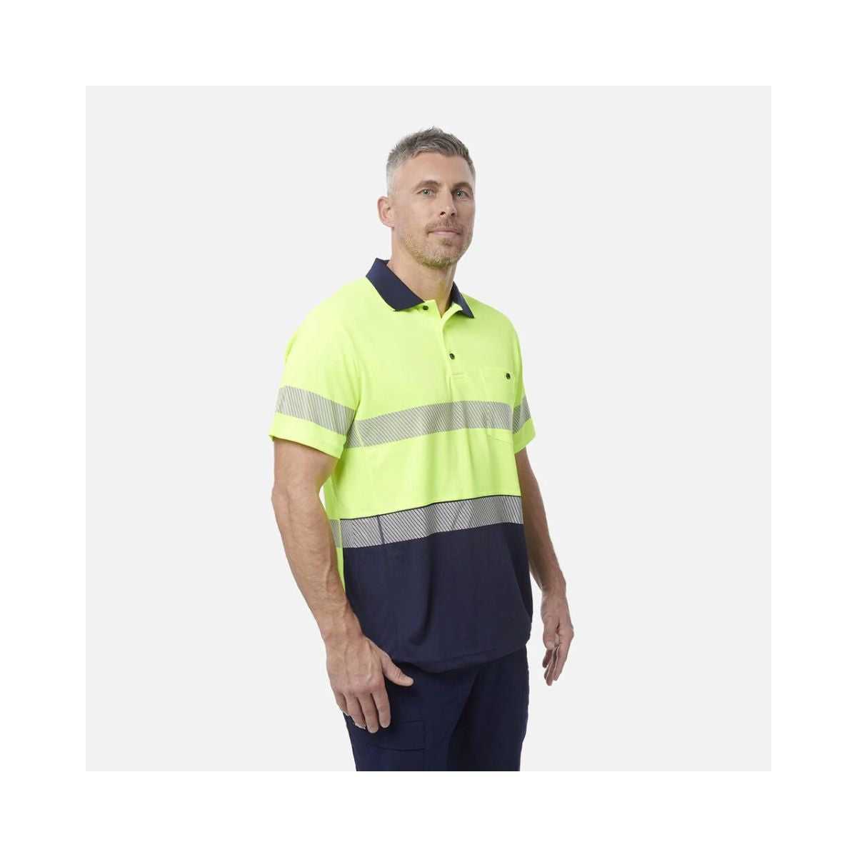 KingGee Workcool SS polo K54215 worn by model back