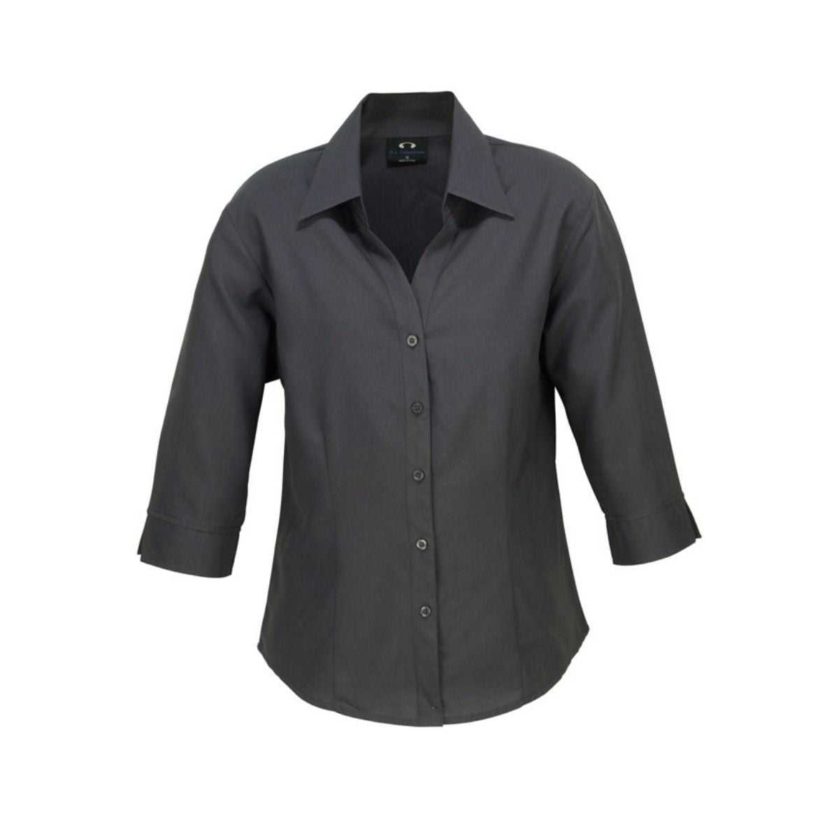 Biz Collection Womens Oasis 3/4 Sleeve Shirt LB3600 in Charcoal