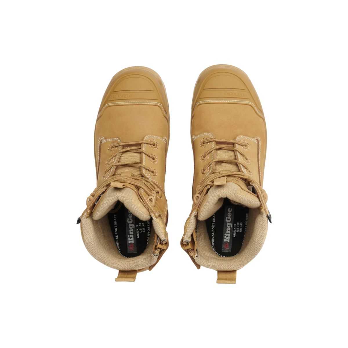 KingGee ONYX boot wheat heel detail