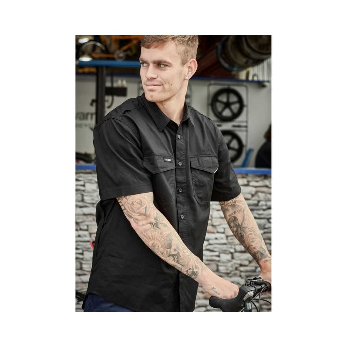 Syzmik cooling short sleeve shirt front view